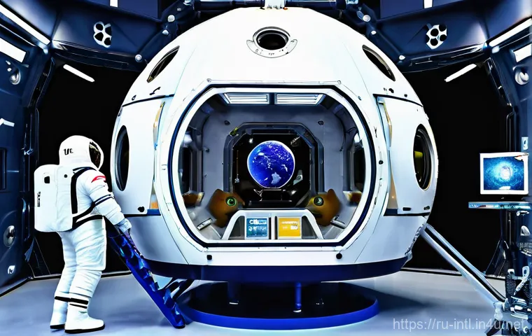 국제 우주 개발 협력 - **The Thriving Space Economy and Private Innovation:**
    A dynamic and detailed illustration of a ...