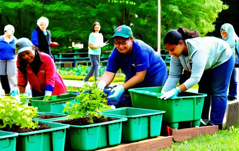 기후 변화 대응 국제 협력 사례 - **Harmonious Green Cityscape:**
    A vibrant, panoramic view of a modern, eco-friendly city at gold...