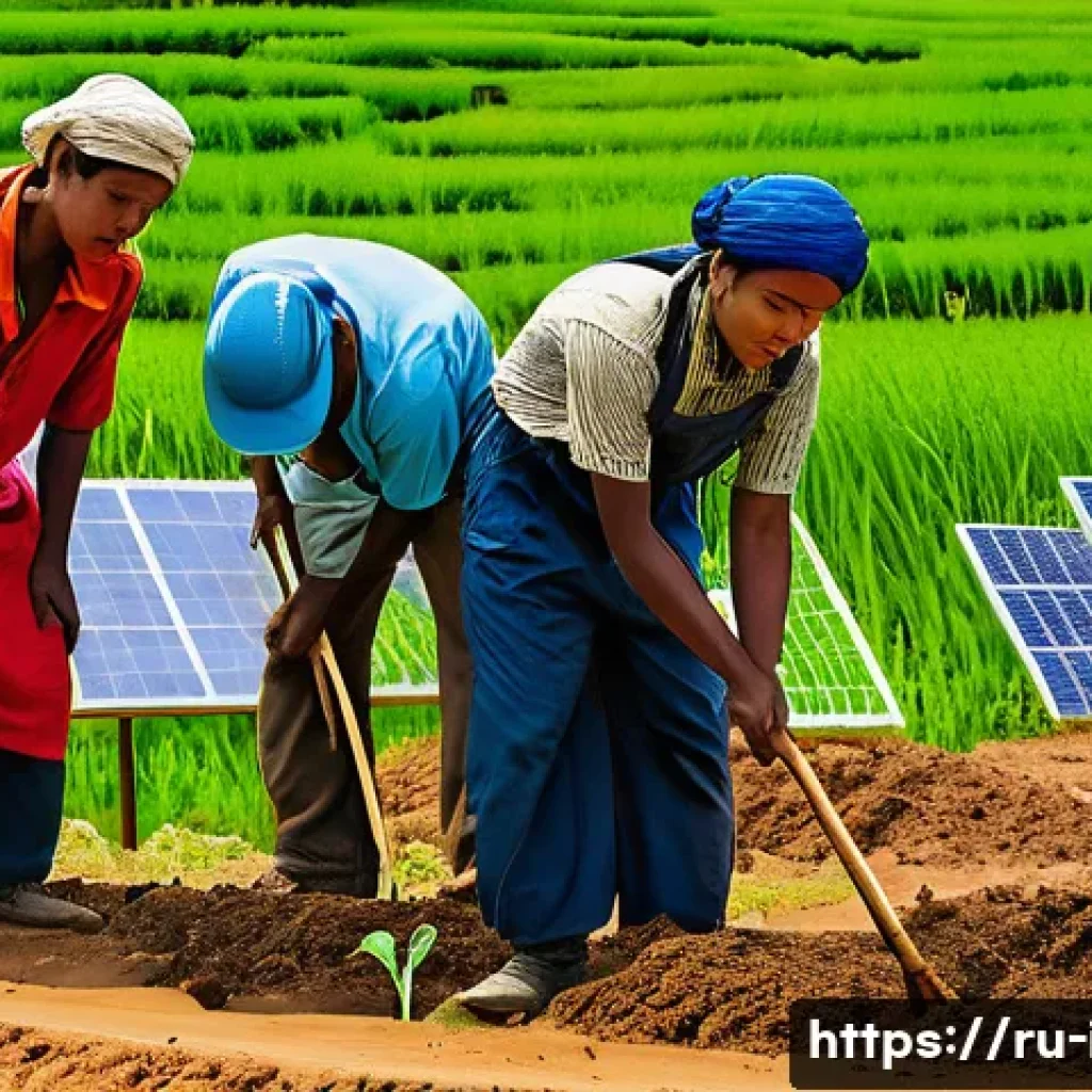 국제 원조와 개발 경제학 - **Global Partnership for a Sustainable Future**
A vibrant, panoramic image depicting a diverse g...