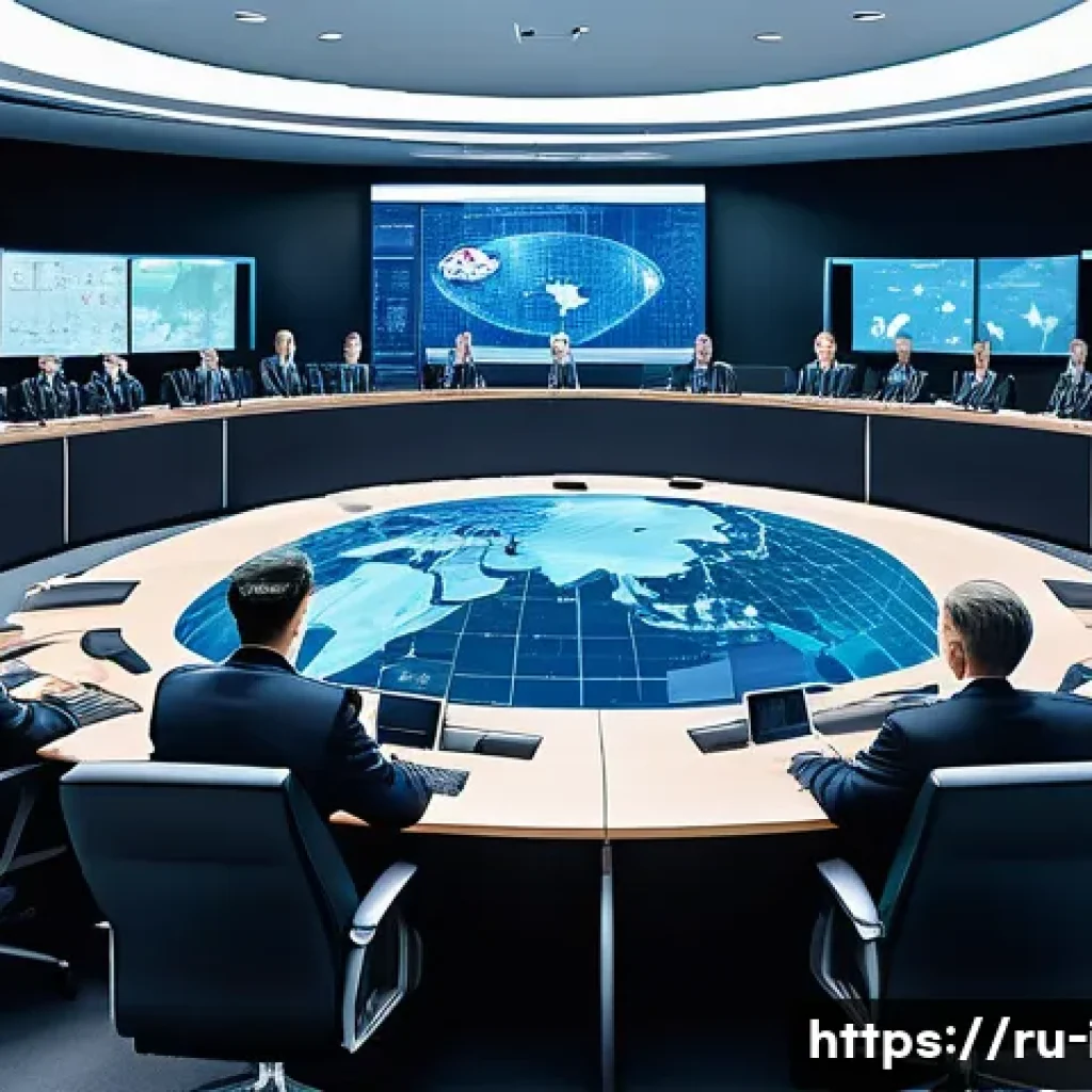 국제 안보와 군사동맹 - A detailed digital painting of a modern military alliance summit, showing diverse international dele...