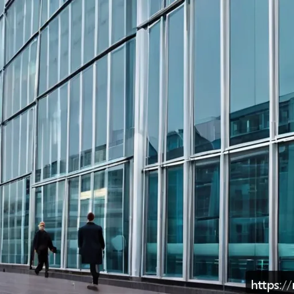 국제 범죄 조직과 대응책 - A detailed scene of a modern Russian city office building housing a legitimate business front used b...